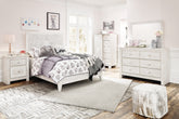 J&M Furniture - Ashley Furniture - Paxberry Full Panel Bed, Dresser, Mirror and Chest - Full Panel Bed, Dresser, Mirror and Chest / Whitewash - B181B17