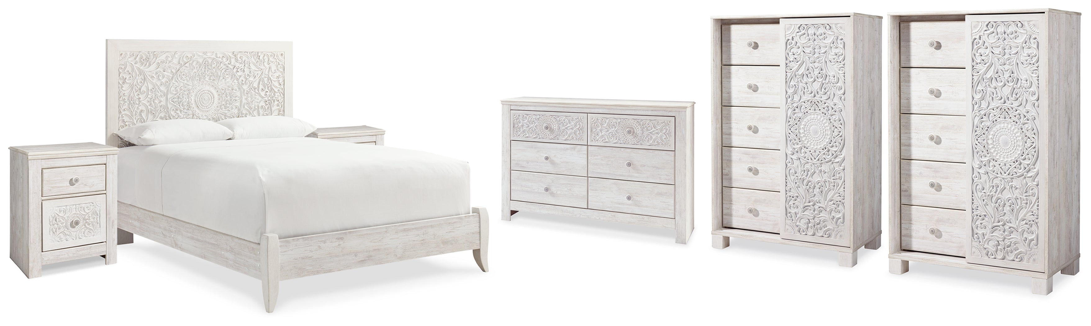 J&M Furniture - Ashley Furniture - Paxberry Queen Panel Bed, Dresser, 2 Chests and 2 Nightstands - Queen Panel Bed, Dresser, 2 Chests and 2 Nightstands - B181B31