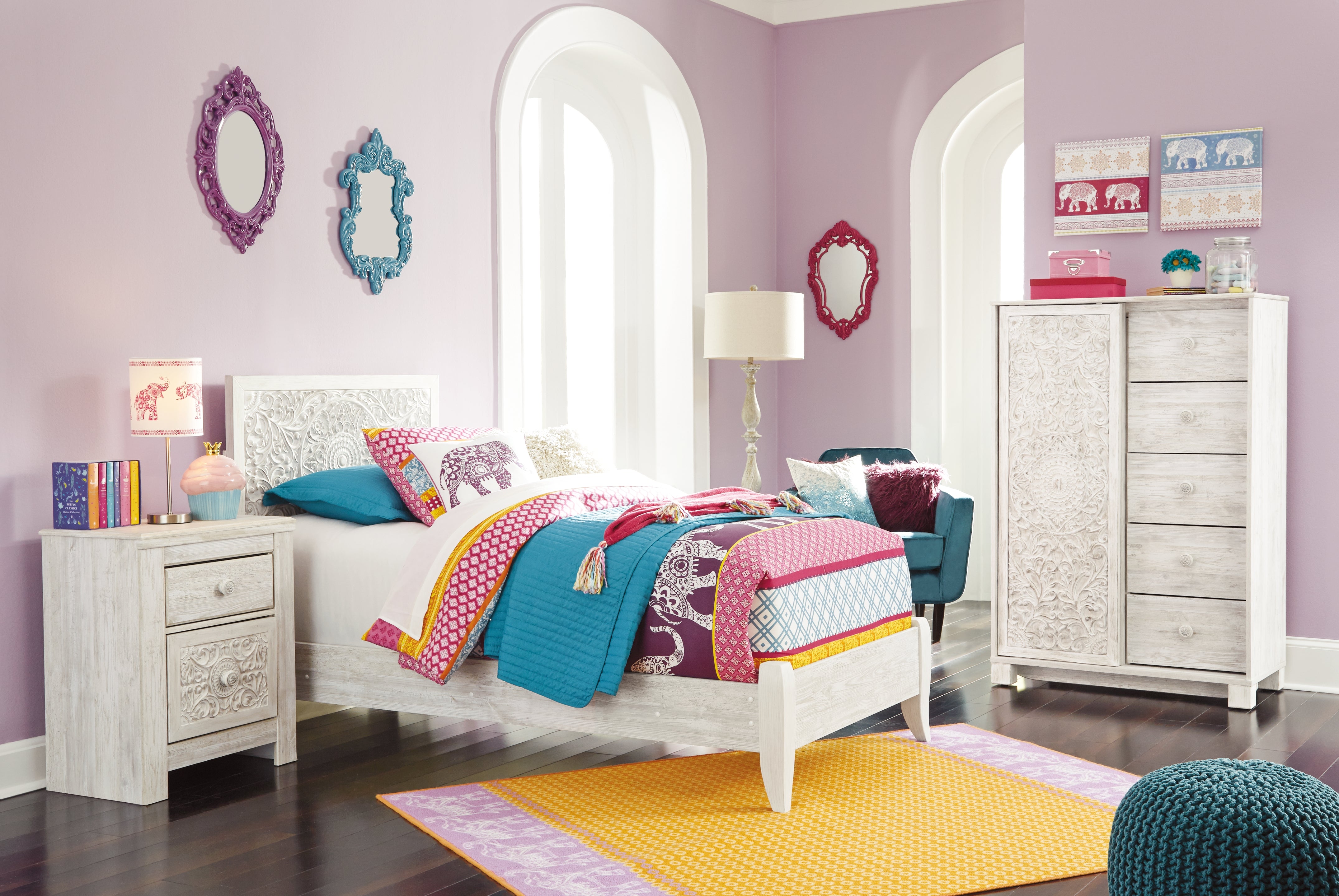 J&M Furniture - Ashley Furniture - Paxberry Twin Panel Bed, Chest and Nightstand - Twin Panel Bed, Chest and Nightstand - B181B24