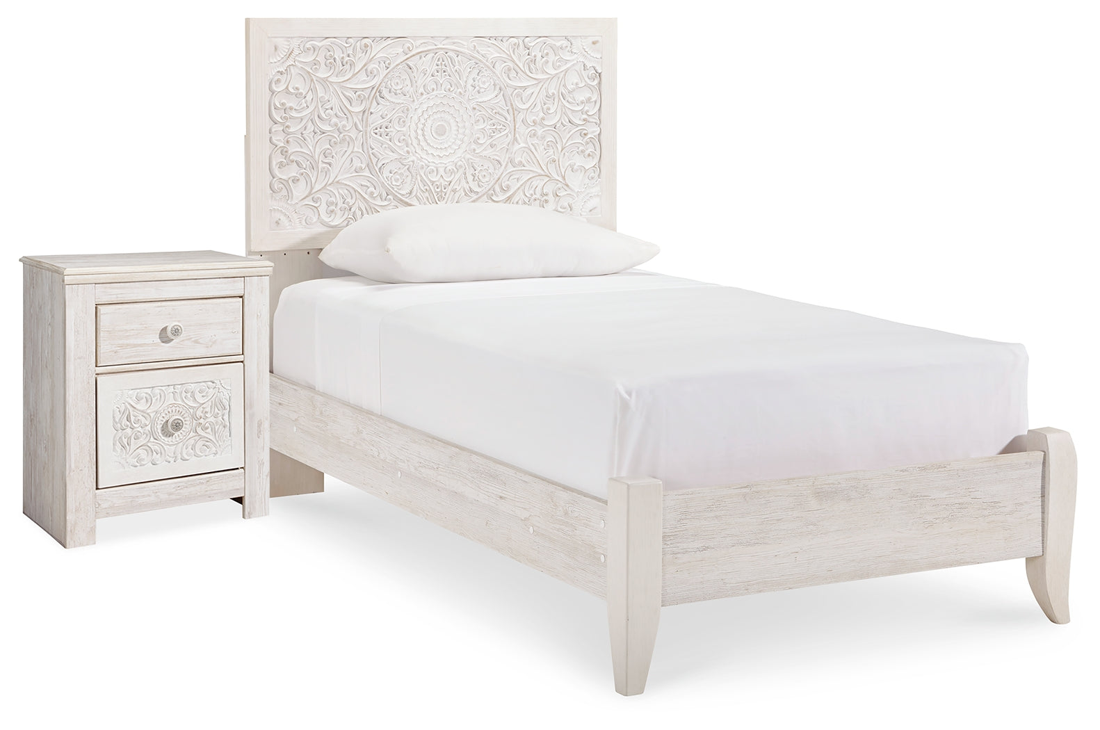 J&M Furniture - Ashley Furniture - Paxberry Twin Panel Bed and Nightstand - Twin Panel Bed and Nightstand - B181B18