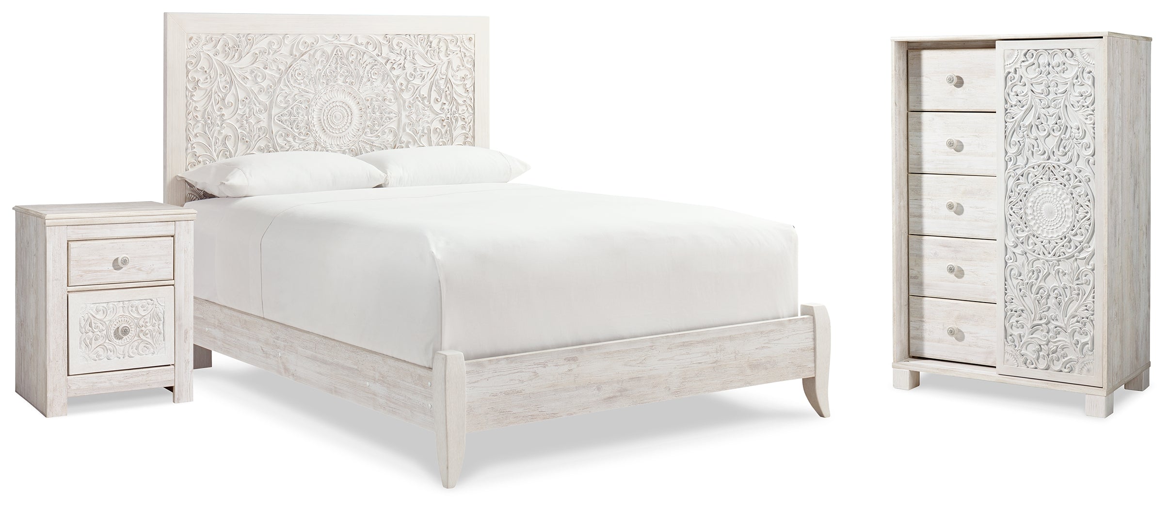 J&M Furniture - Ashley Furniture - Paxberry Queen Panel Bed, Chest and Nightstand - Queen Panel Bed, Chest and Nightstand - B181B28