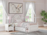 J&M Furniture - Ashley Furniture - Kozlani Twin Upholstered Panel Storage Bed - Twin Upholstered Panel Storage Bed - PCB1819B9