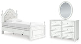 J&M Furniture - Ashley Furniture - Kozlani Twin Upholstered Panel Bed, Dresser and Mirror - Twin Upholstered Panel Bed, Dresser and Mirror - PCB1819B14