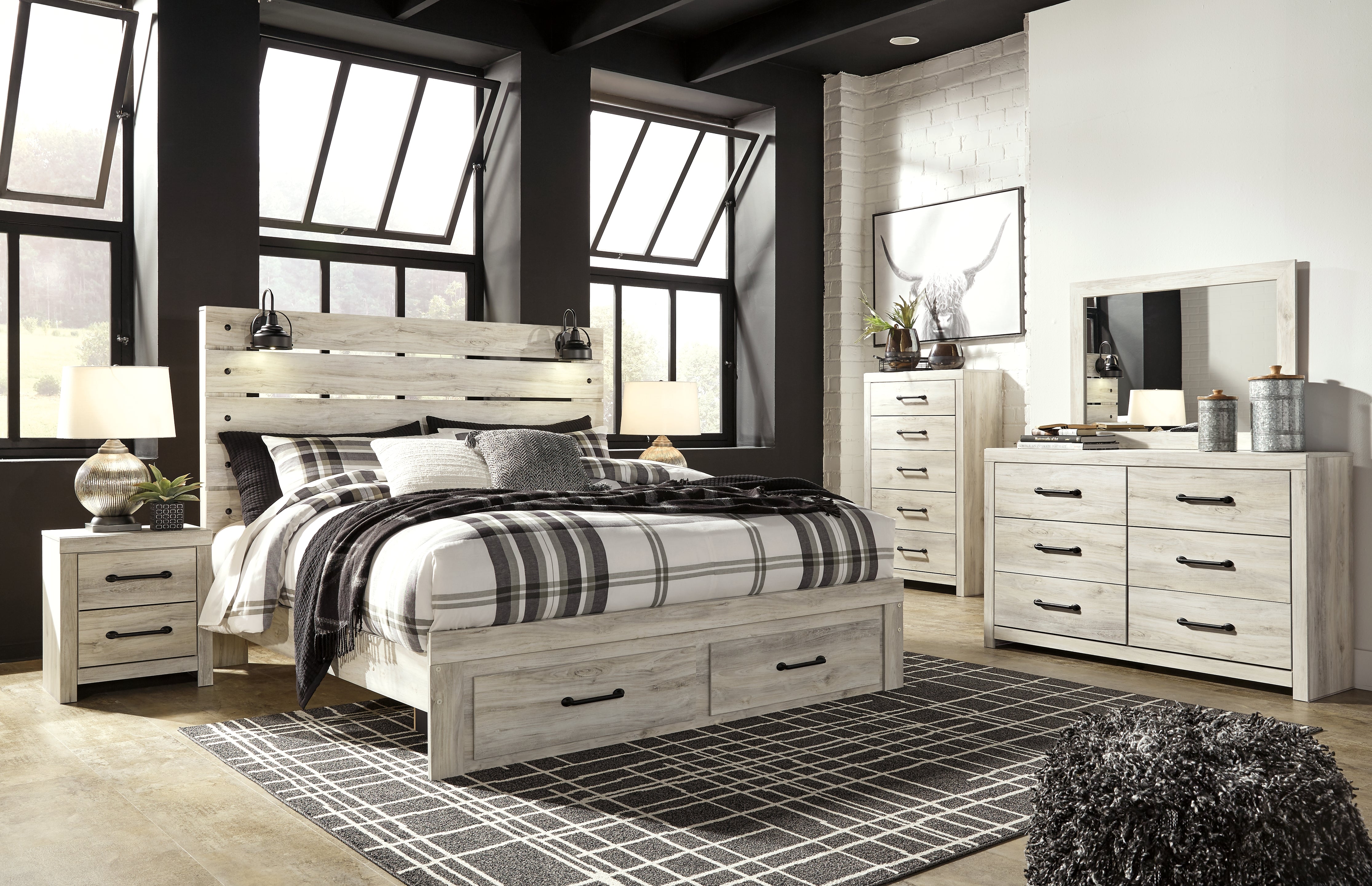 J&M Furniture - Ashley Furniture - Cambeck King Panel Storage Bed, Dresser, Mirror, Chest and 2 Nightstands - King Panel Storage Bed, Dresser, Mirror, Chest and 2 Nightstands - B192B86