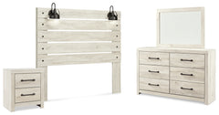 J&M Furniture - Ashley Furniture - Cambeck Queen Panel Headboard, Dresser, Mirror, and Nightstand - Queen Panel Headboard, Dresser, Mirror, and Nightstand / Whitewash - B192B57