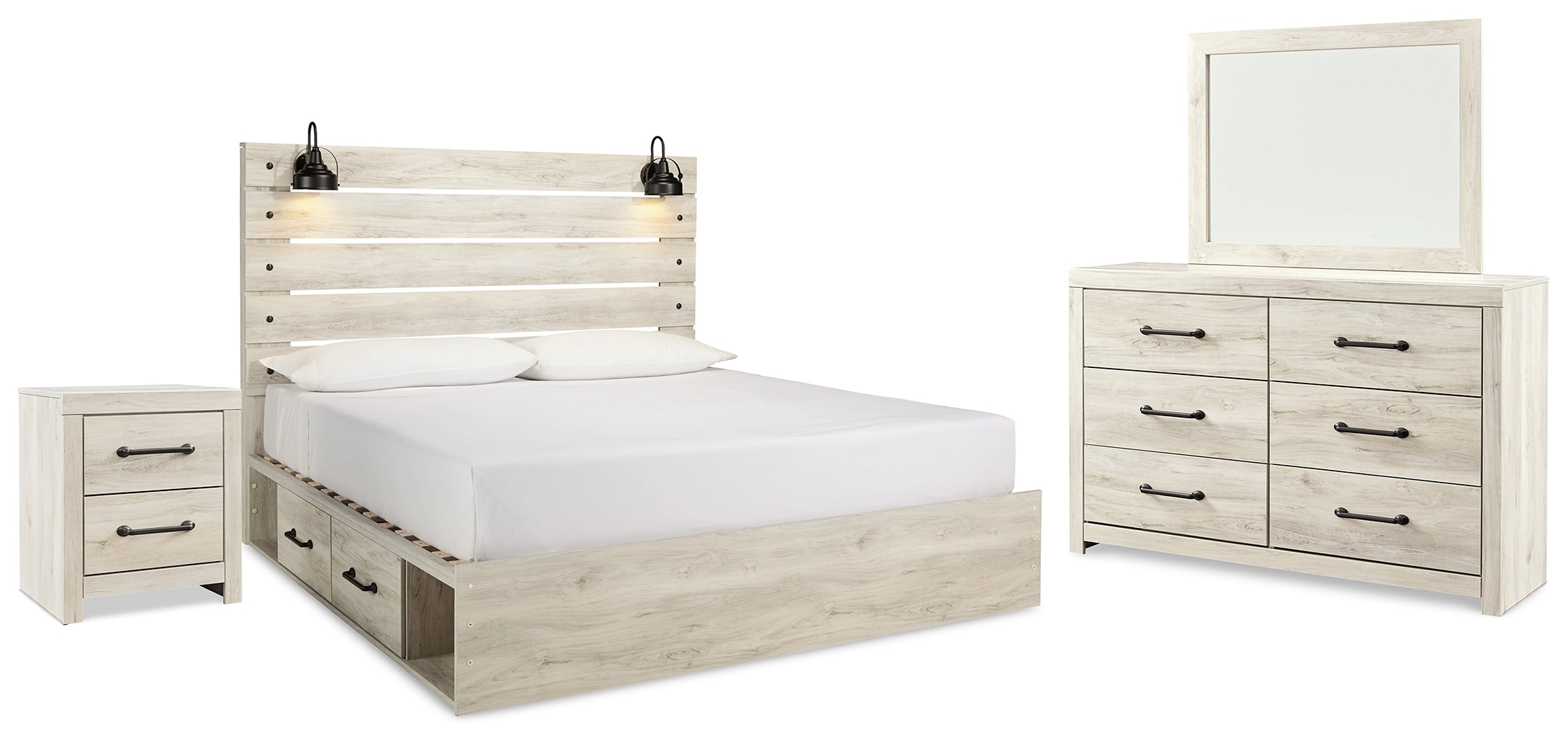J&M Furniture - Ashley Furniture - Cambeck King Panel Bed with Storage, Dresser, Mirror and Nightstand - King Panel Bed with Storage, Dresser, Mirror and Nightstand - B192B52