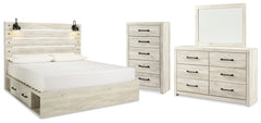 J&M Furniture - Ashley Furniture - Cambeck King Panel Bed with Storage, Dresser, Mirror and Chest - King Panel Bed with Storage, Dresser, Mirror and Chest - B192B66