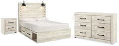 J&M Furniture - Ashley Furniture - Cambeck Queen Panel Bed with Storage, Dresser and Nightstand - Queen Panel Bed with Storage, Dresser and Nightstand - B192B131