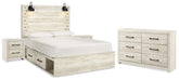J&M Furniture - Ashley Furniture - Cambeck Queen Panel Bed with Storage, Dresser and 2 Nightstands - Queen Panel Bed with Storage, Dresser and 2 Nightstands - B192B99