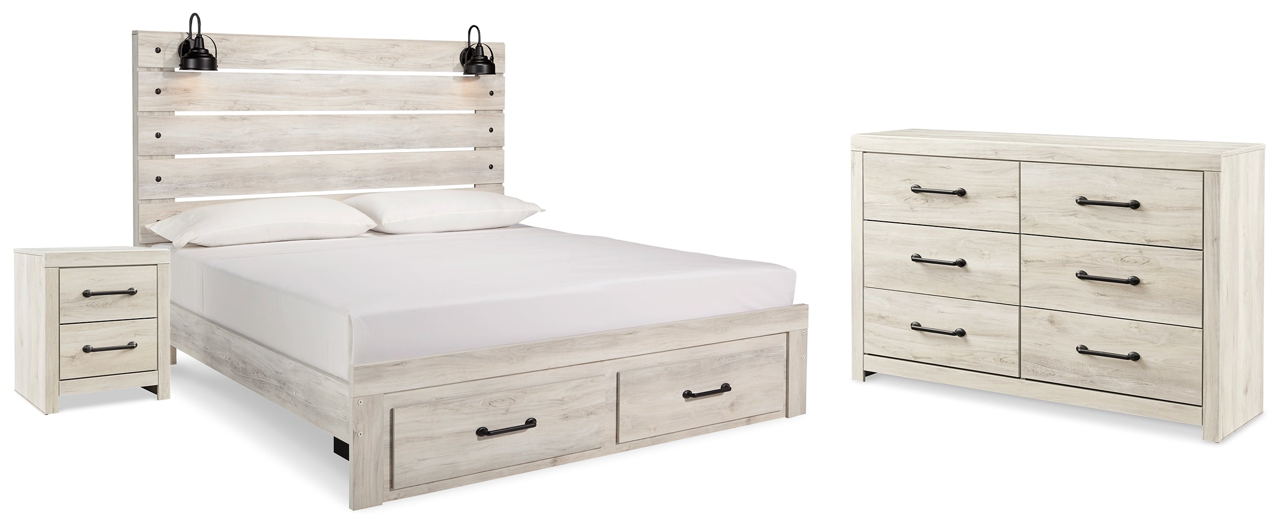 J&M Furniture - Ashley Furniture - Cambeck King Panel Storage Bed, Dresser and Nightstand - King Panel Storage Bed, Dresser and Nightstand - B192B65