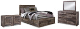 J&M Furniture - Ashley Furniture - Derekson Full Panel Storage Bed, Dresser, Mirror and 2 Nightstands - Full Panel Storage Bed, Dresser, Mirror and 2 Nightstands - B200B75