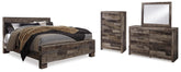 J&M Furniture - Ashley Furniture - Derekson King Panel Bed, Dresser, Mirror and Chest - King Panel Bed, Dresser, Mirror and Chest - B200B63