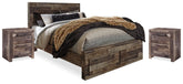 J&M Furniture - Ashley Furniture - Derekson Queen Panel Storage Bed and 2 Nightstands - Queen Panel Storage Bed and 2 Nightstands - B200B48