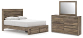 J&M Furniture - Ashley Furniture - Elbrim Queen Panel Storage Bed, Dresser and Mirror - Queen Panel Storage Bed, Dresser and Mirror - PCB2005B5
