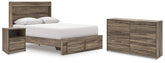 J&M Furniture - Ashley Furniture - Elbrim Queen Panel Storage Bed, Dresser and Nightstand - Queen Panel Storage Bed, Dresser and Nightstand - PCB2005B12