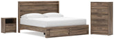 J&M Furniture - Ashley Furniture - Elbrim King Panel Storage Bed, Chest and Nightstand - King Panel Storage Bed, Chest and Nightstand - PCB2005B28