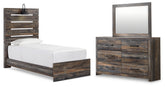 J&M Furniture - Ashley Furniture - Drystan Twin Panel Bed, Dresser and Mirror - Twin Panel Bed, Dresser and Mirror - B211B5