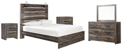 J&M Furniture - Ashley Furniture - Drystan Queen Panel Bed, Dresser, Mirror and 2 Nightstands - Queen Panel Bed, Dresser, Mirror and 2 Nightstands - B211B31