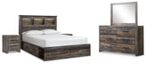 J&M Furniture - Ashley Furniture - Drystan Queen Bookcase Storage Bed, Dresser, Mirror and 2 Nightstands - Queen Bookcase Storage Bed, Dresser, Mirror and 2 Nightstands - B211B19