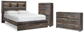 J&M Furniture - Ashley Furniture - Drystan Queen Bookcase Bed, Dresser and Chest - Queen Bookcase Bed, Dresser and Chest - B211B105