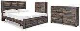 J&M Furniture - Ashley Furniture - Drystan King Bookcase Storage Bed, Dresser and Chest - King Bookcase Storage Bed, Dresser and Chest - B211B116