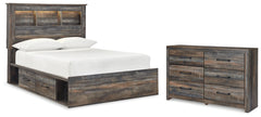 J&M Furniture - Ashley Furniture - Drystan Full Bookcase Storage Bed and Dresser - Full Bookcase Storage Bed and Dresser - B211B90