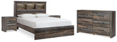 J&M Furniture - Ashley Furniture - Drystan Queen Bookcase Bed, Dresser and 2 Nightstands - Queen Bookcase Bed, Dresser and 2 Nightstands - B211B87