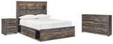 J&M Furniture - Ashley Furniture - Drystan Full Bookcase Storage Bed, Dresser and Nightstand - Full Bookcase Storage Bed, Dresser and Nightstand - B211B82
