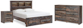 J&M Furniture - Ashley Furniture - Drystan Full Bookcase Bed, Dresser and Nightstand - Full Bookcase Bed, Dresser and Nightstand - B211B70