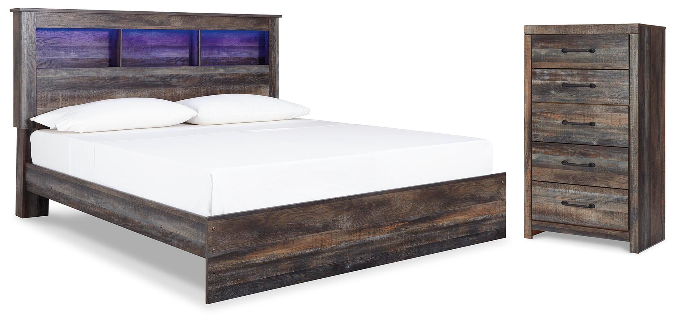 J&M Furniture - Ashley Furniture - Drystan King Panel Bed and Chest - King Panel Bed and Chest - B211B121