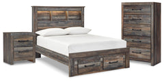 J&M Furniture - Ashley Furniture - Drystan Full Bookcase Storage Bed, Chest and Nightstand - Full Bookcase Storage Bed, Chest and Nightstand - B211B114