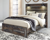 J&M Furniture - Ashley Furniture - Drystan Queen Panel Bed with 2 Storage Drawers - Queen Panel Bed with 2 Storage Drawers - B211B29
