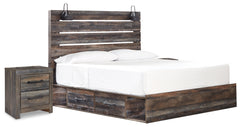 J&M Furniture - Ashley Furniture - Drystan King Panel Storage Bed and 2 Nightstands - King Panel Storage Bed and 2 Nightstands - B211B84