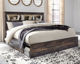 J&M Furniture - Ashley Furniture - Drystan King Bookcase Bed with 2 Storage Drawers - King Bookcase Bed with 2 Storage Drawers - B211B51