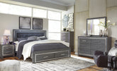 J&M Furniture - Ashley Furniture - Lodanna King Upholstered Storage Bed, Dresser, Mirror, Chest and 2 Nightstands - King Upholstered Storage Bed, Dresser, Mirror, Chest and 2 Nightstands - B214B29