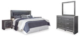 J&M Furniture - Ashley Furniture - Lodanna King/Cal King Panel Headboard, Dresser, Mirror and 2 Nightstands - King/Cal King Panel Headboard, Dresser, Mirror and 2 Nightstands / Gray - B214B33