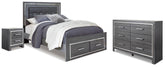 J&M Furniture - Ashley Furniture - Lodanna Queen Storage Bed, Dresser and Nightstand - Queen Storage Bed, Dresser and Nightstand - B214B53