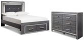J&M Furniture - Ashley Furniture - Lodanna Full Panel Storage Bed and Dresser - Full Panel Storage Bed and Dresser - B214B48