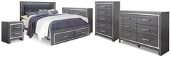 J&M Furniture - Ashley Furniture - Lodanna King Storage Bed, 2 Dressers, Cheat and Nightstand - King Storage Bed, 2 Dressers, Cheat and Nightstand - B214B50