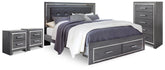 J&M Furniture - Ashley Furniture - Lodanna King Panel Storage Bed, Chest and 2 Nightstands - King Panel Storage Bed, Chest and 2 Nightstands - B214B60
