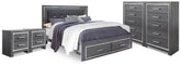 J&M Furniture - Ashley Furniture - Lodanna King Storage Bed, 2 Chests and 2 Nightstands - King Storage Bed, 2 Chests and 2 Nightstands - B214B58