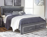 J&M Furniture - Ashley Furniture - Lodanna King Panel Bed with 2 Storage Drawers - King Panel Bed with 2 Storage Drawers - B214B11