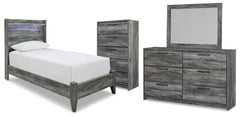 J&M Furniture - Ashley Furniture - Baystorm Twin Panel Bed, Dresser, Mirror and Chest - Twin Panel Bed, Dresser, Mirror and Chest - B221B95