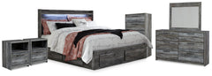 J&M Furniture - Ashley Furniture - Baystorm King Storage Bed, Dresser, Mirror, Chest and 2 Nightstands - King Storage Bed, Dresser, Mirror, Chest and 2 Nightstands - B221B86
