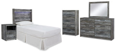 J&M Furniture - Ashley Furniture - Baystorm Twin Panel Headboard Bed, Dresser, Mirror and Nightstand - Twin Panel Headboard Bed, Dresser, Mirror and Nightstand - B221B74