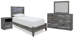 J&M Furniture - Ashley Furniture - Baystorm Twin Panel Bed, Dresser, Mirror and Nightstand - Twin Panel Bed, Dresser, Mirror and Nightstand - B221B61