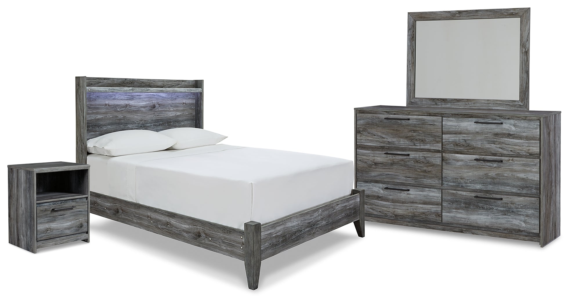 J&M Furniture - Ashley Furniture - Baystorm Full Panel Bed, Dresser, Mirror and Nightstand - Full Panel Bed, Dresser, Mirror and Nightstand - B221B18