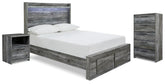 J&M Furniture - Ashley Furniture - Baystorm Full Storage Bed, Chest and Nightstand - Full Storage Bed, Chest and Nightstand - B221B93
