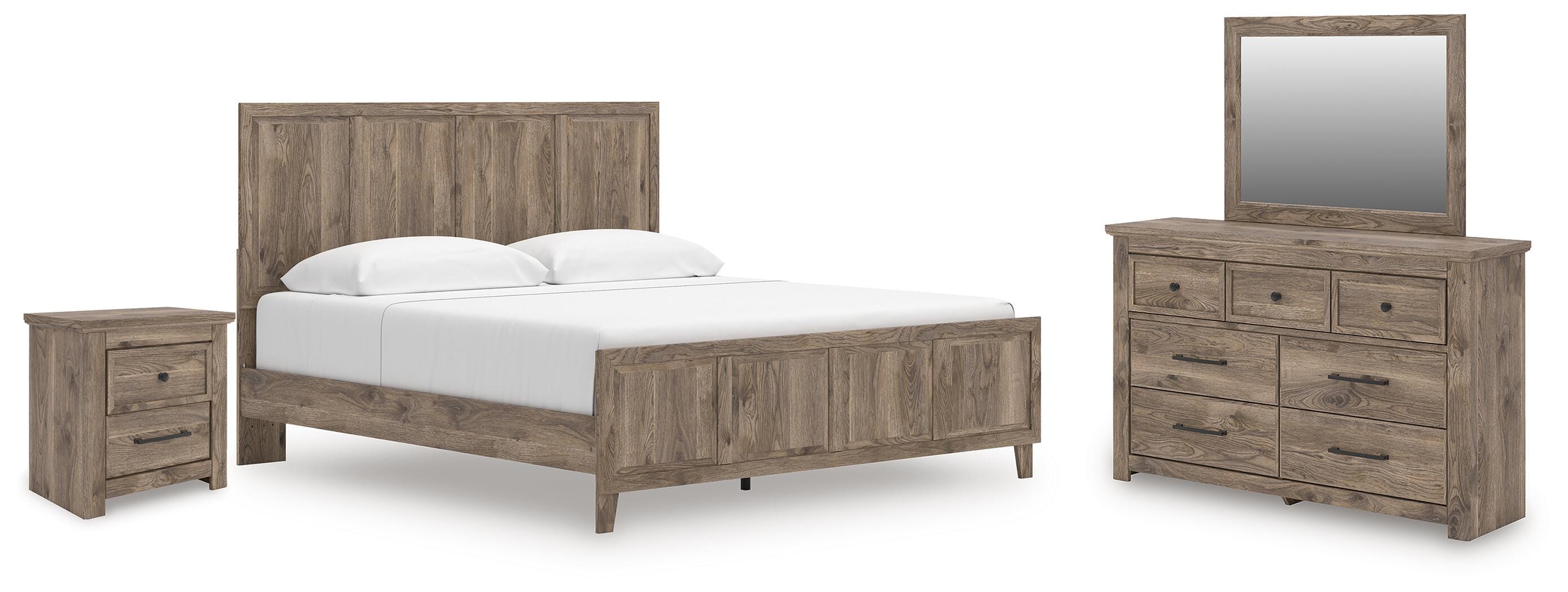 J&M Furniture - Ashley Furniture - Rusticott King Panel Bed, Dresser, Mirror and Nightstand - King Panel Bed, Dresser, Mirror and Nightstand - PCB2260B11
