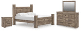 J&M Furniture - Ashley Furniture - Rusticott King Poster Bed, Dresser, Mirror and Nightstand - King Poster Bed, Dresser, Mirror and Nightstand - PCB2260B12